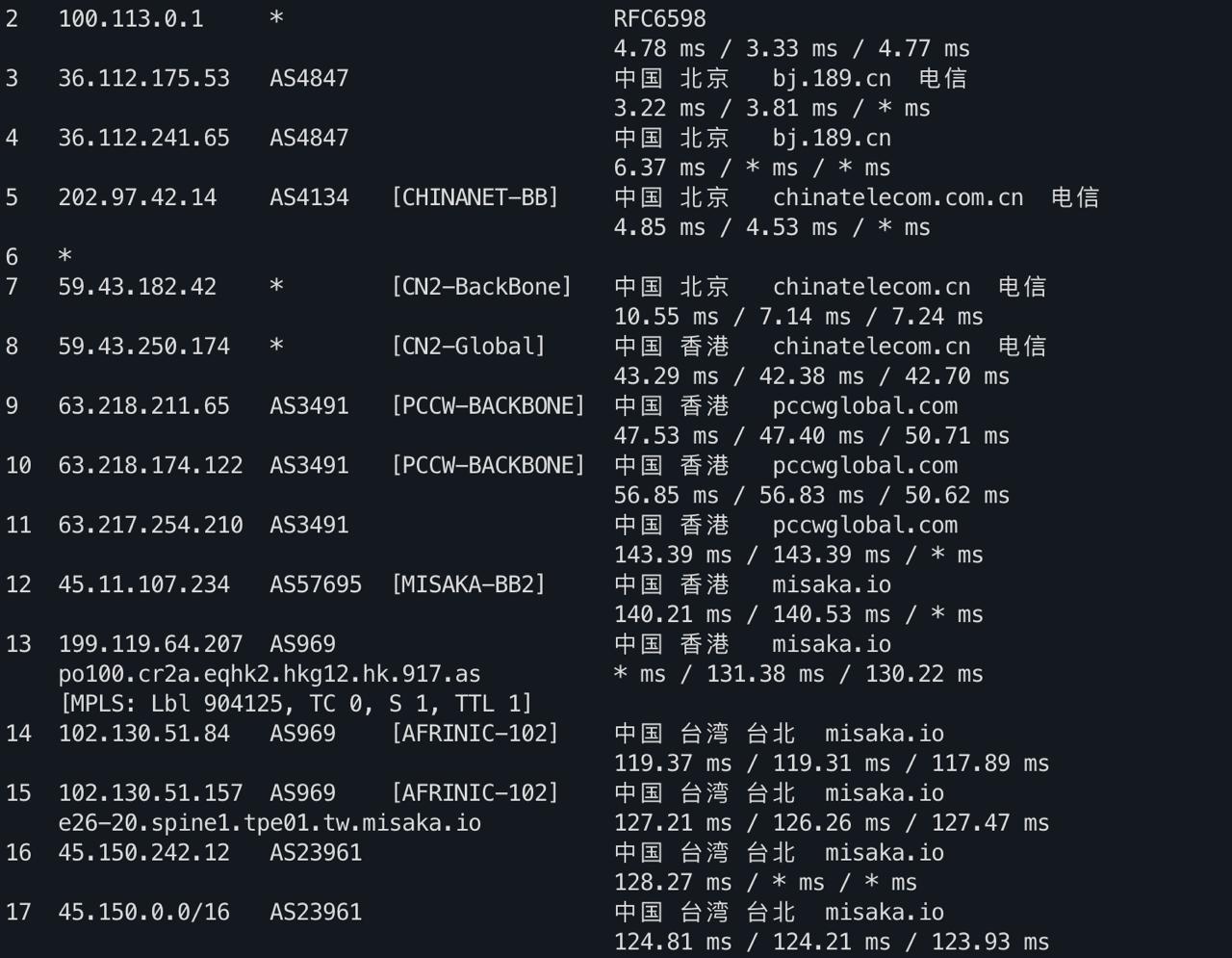 IPv4 去程路由 3